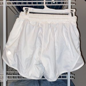 White Lululemon shorts